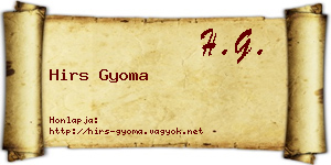 Hirs Gyoma névjegykártya